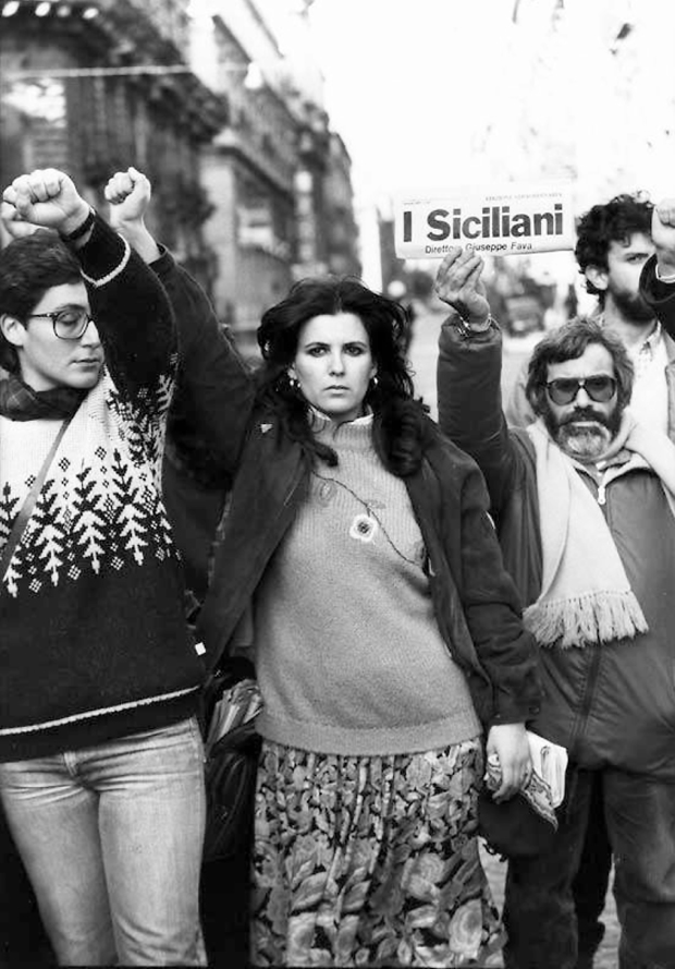 Catania 1984 – Funerali di Giuseppe Fava (Tano D'Amico)