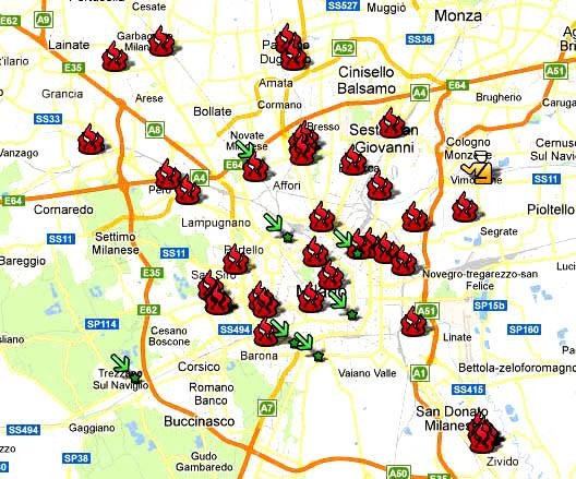 2011-2012: intimidazioni, incendi e omicidi a Milano e provincia